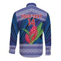 Custom Samoa Rugby Long Sleeve Button Shirt 2024 Go Champions Samoan Gingers LT14 - Polynesian Pride