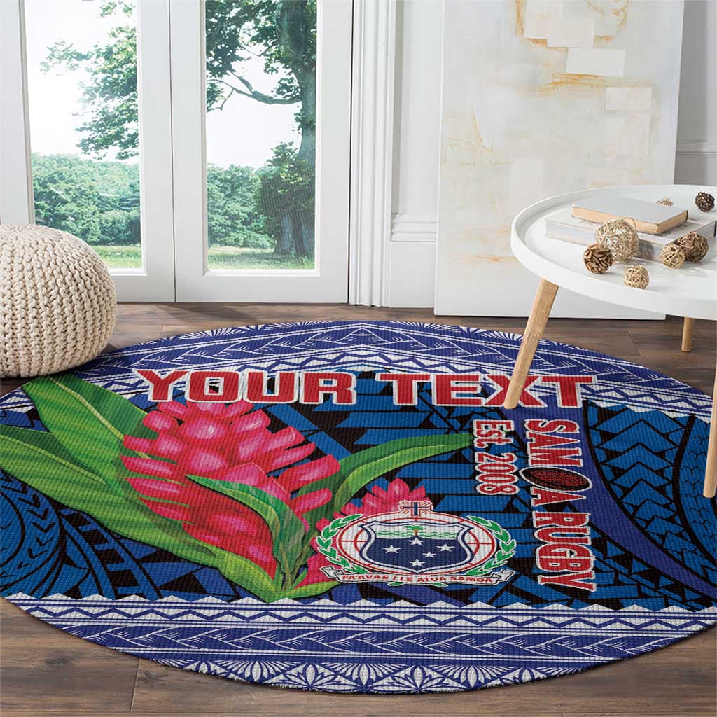 Custom Samoa Rugby Round Carpet 2024 Go Champions Samoan Gingers LT14 - Polynesian Pride