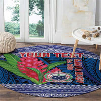 Custom Samoa Rugby Round Carpet 2024 Go Champions Samoan Gingers LT14 - Polynesian Pride