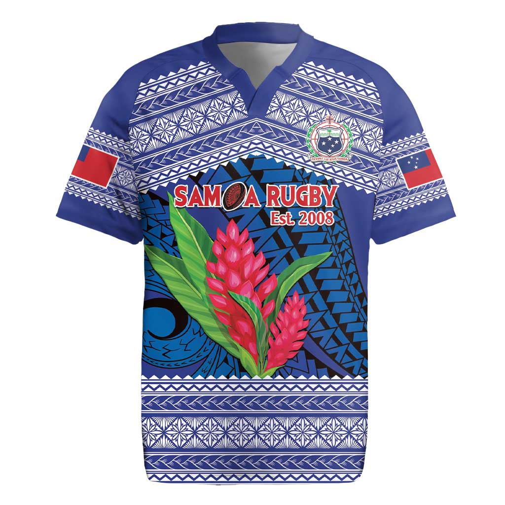 Custom Samoa Rugby Rugby Jersey 2024 Go Champions Samoan Gingers LT14 Blue - Polynesian Pride