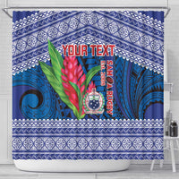 Custom Samoa Rugby Shower Curtain 2024 Go Champions Samoan Gingers LT14 - Polynesian Pride