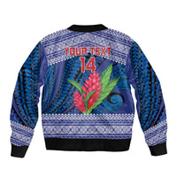 Custom Samoa Rugby Sleeve Zip Bomber Jacket 2024 Go Champions Samoan Gingers LT14 - Polynesian Pride