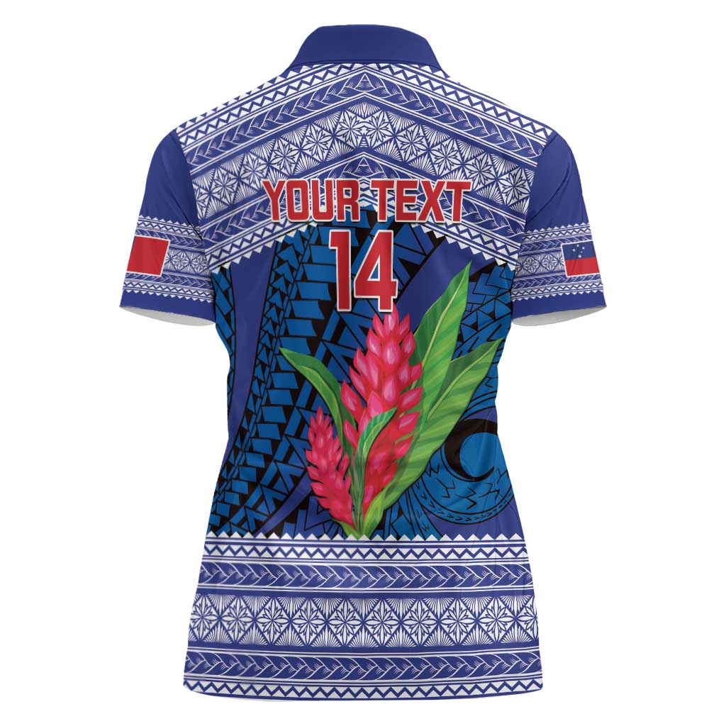 Custom Samoa Rugby Women Polo Shirt 2024 Go Champions Samoan Gingers LT14 - Polynesian Pride