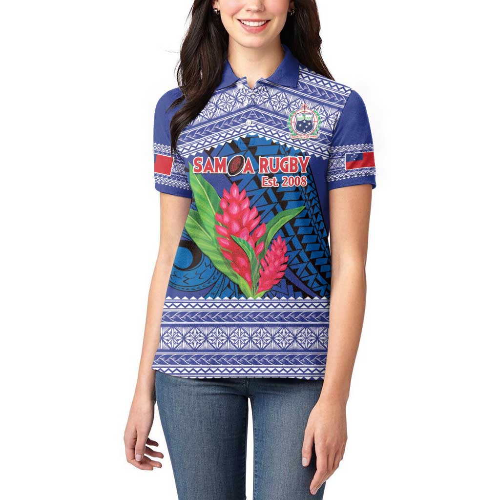 Custom Samoa Rugby Women Polo Shirt 2024 Go Champions Samoan Gingers LT14 - Polynesian Pride
