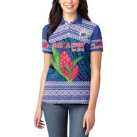 Custom Samoa Rugby Women Polo Shirt 2024 Go Champions Samoan Gingers LT14 - Polynesian Pride