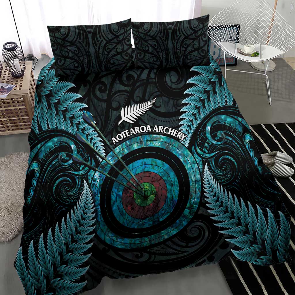 New Zealand Archery Bedding Set Aotearoa Silver Fern Maori LT14 - Polynesian Pride