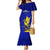 Fiji School Mermaid Dress Ratu Kadavulevu Heron With Fijian Tapa LT14 Women Gold - Polynesian Pride