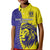 Fiji School Kid Polo Shirt Suva Grammar Lions With Fijian Tapa LT14 Kid Gold - Polynesian Pride