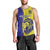 Fiji School Men Tank Top Suva Grammar Lions With Fijian Tapa LT14 - Polynesian Pride