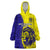 Fiji School Wearable Blanket Hoodie Suva Grammar Lions With Fijian Tapa LT14 One Size Gold - Polynesian Pride