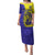 Custom Fiji School Puletasi Suva Grammar Lions With Fijian Tapa LT14 Long Dress Gold - Polynesian Pride