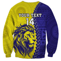 Custom Fiji School Sweatshirt Suva Grammar Lions With Fijian Tapa LT14 - Polynesian Pride