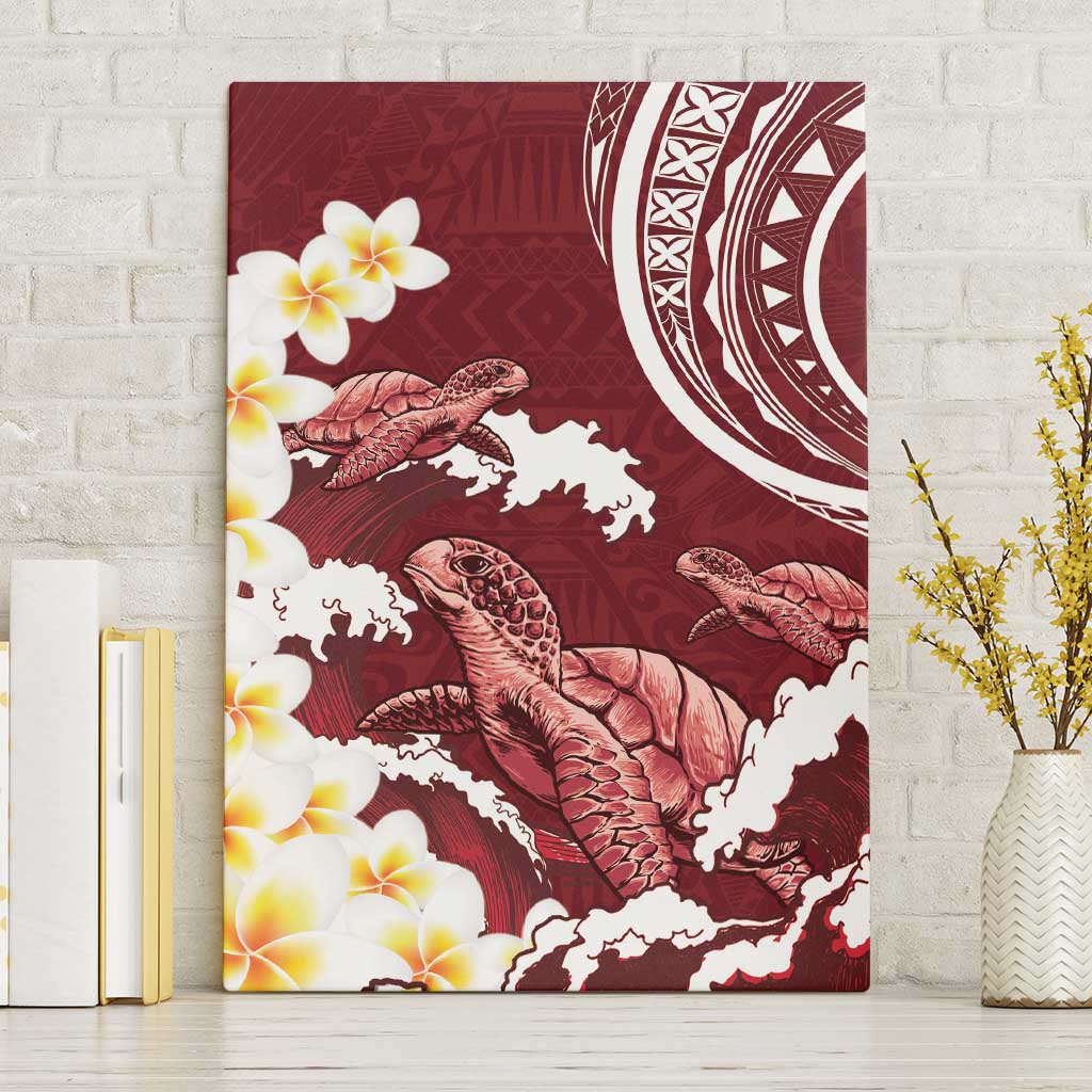 Blood Gold Polynesia Canvas Wall Art Polynesian Frangipani With Sea Turtles LT14 Without Frame Blood Gold - Polynesian Pride