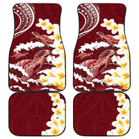 Blood Gold Polynesia Car Mats Polynesian Frangipani With Sea Turtles LT14 - Polynesian Pride