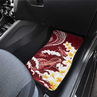 Blood Gold Polynesia Car Mats Polynesian Frangipani With Sea Turtles LT14 - Polynesian Pride