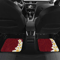 Blood Gold Polynesia Car Mats Polynesian Frangipani With Sea Turtles LT14 Set 2pcs - Back Blood Gold - Polynesian Pride