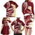 Blood Gold Polynesia Family Matching Long Sleeve Bodycon Dress and Hawaiian Shirt Polynesian Frangipani With Sea Turtles