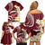 Blood Gold Polynesia Family Matching Off Shoulder Short Dress and Hawaiian Shirt Polynesian Frangipani With Sea Turtles