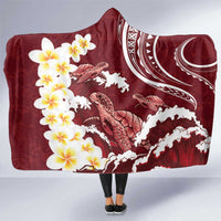 Blood Gold Polynesia Hooded Blanket Polynesian Frangipani With Sea Turtles LT14 One Size Blood Gold - Polynesian Pride
