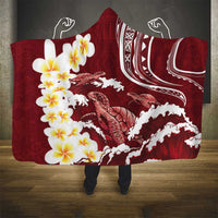 Blood Gold Polynesia Hooded Blanket Polynesian Frangipani With Sea Turtles LT14 - Polynesian Pride