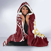 Blood Gold Polynesia Hooded Blanket Polynesian Frangipani With Sea Turtles LT14 - Polynesian Pride