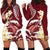 Blood Gold Polynesia Hoodie Dress Polynesian Frangipani With Sea Turtles