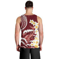 Blood Gold Polynesia Men Tank Top Polynesian Frangipani With Sea Turtles LT14 - Polynesian Pride