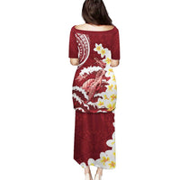 Blood Gold Polynesia Puletasi Polynesian Frangipani With Sea Turtles LT14 - Polynesian Pride