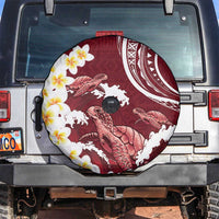 Blood Gold Polynesia Spare Tire Cover Polynesian Frangipani With Sea Turtles LT14 Blood Gold - Polynesian Pride