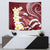 Blood Gold Polynesia Tapestry Polynesian Frangipani With Sea Turtles