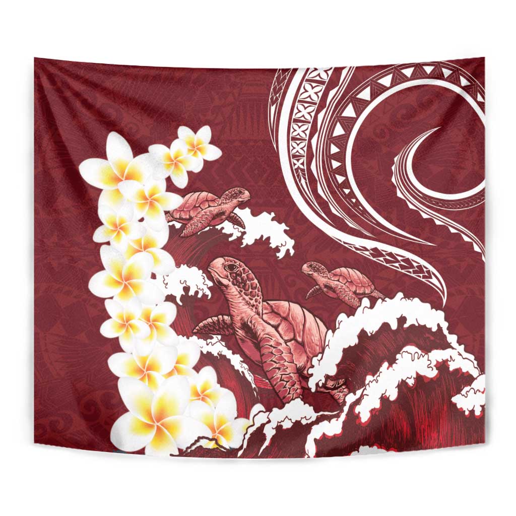 Blood Gold Polynesia Tapestry Polynesian Frangipani With Sea Turtles LT14 - Polynesian Pride