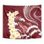 Blood Gold Polynesia Tapestry Polynesian Frangipani With Sea Turtles