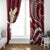 Blood Gold Polynesia Window Curtain Polynesian Frangipani With Sea Turtles