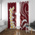 Blood Gold Polynesia Window Curtain Polynesian Frangipani With Sea Turtles