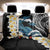 Black Polynesia Back Car Seat Cover Polynesian Frangipani With Sea Turtles