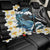 Black Polynesia Back Car Seat Cover Polynesian Frangipani With Sea Turtles