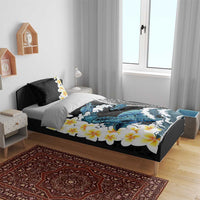 Black Polynesia Bedding Set Polynesian Frangipani With Sea Turtles LT14 - Polynesian Pride