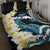 Black Polynesia Quilt Bed Set Polynesian Frangipani With Sea Turtles