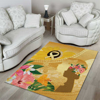 Polynesia Childhood Cancer Awareness Area Rug Be Bold Go Gold Polynesian Art LT14 - Polynesian Pride