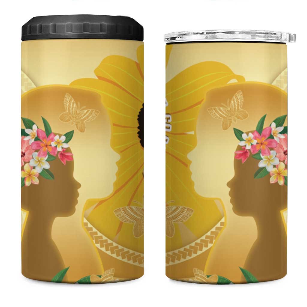 Polynesia Childhood Cancer Awareness 4 in 1 Can Cooler Tumbler Be Bold Go Gold Polynesian Art LT14 One Size: 16 oz Gold - Polynesian Pride