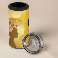 Polynesia Childhood Cancer Awareness 4 in 1 Can Cooler Tumbler Be Bold Go Gold Polynesian Art LT14 - Polynesian Pride
