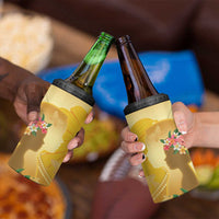 Polynesia Childhood Cancer Awareness 4 in 1 Can Cooler Tumbler Be Bold Go Gold Polynesian Art LT14 - Polynesian Pride