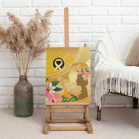 Polynesia Childhood Cancer Awareness Canvas Wall Art Be Bold Go Gold Polynesian Art LT14 - Polynesian Pride