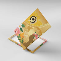 Polynesia Childhood Cancer Awareness Canvas Wall Art Be Bold Go Gold Polynesian Art LT14 With Frame Gold - Polynesian Pride