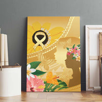 Polynesia Childhood Cancer Awareness Canvas Wall Art Be Bold Go Gold Polynesian Art LT14 - Polynesian Pride