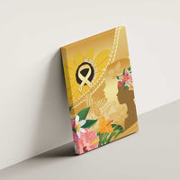 Polynesia Childhood Cancer Awareness Canvas Wall Art Be Bold Go Gold Polynesian Art LT14 - Polynesian Pride