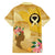 Polynesia Childhood Cancer Awareness Family Matching Long Sleeve Bodycon Dress and Hawaiian Shirt Be Bold Go Gold Polynesian Art