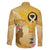 Polynesia Childhood Cancer Awareness Family Matching Long Sleeve Bodycon Dress and Hawaiian Shirt Be Bold Go Gold Polynesian Art