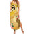 Polynesia Childhood Cancer Awareness Family Matching Summer Maxi Dress and Hawaiian Shirt Be Bold Go Gold Polynesian Art