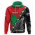 New Zealand And Lebanon Hoodie Silver Fern Maori With Cedar Tree Together LT14 Red - Polynesian Pride